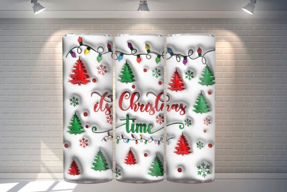 Download Its Christmas Time 3d Tumbler Design - Premium Bundle