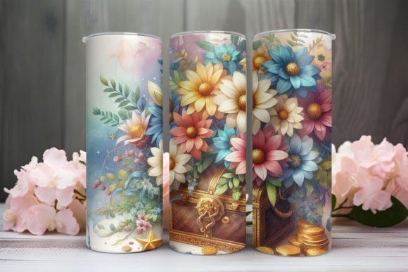 Download 3D Flower Tumbler Wrap - Flower tumbler Collection