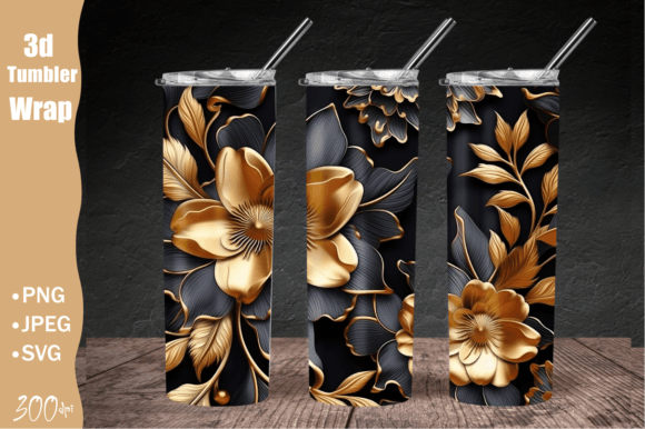 Download 3D Flower Tumbler Wrap, Wild Flowers - Flower tumbler Collection