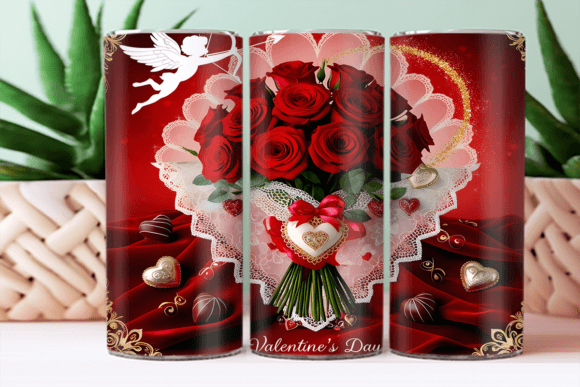 Download Happy Valentines Day 3d Tumbler Design - Premium Resources