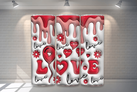 Download Love Valentine 3d Tumbler Wrap Design - Premium Resources