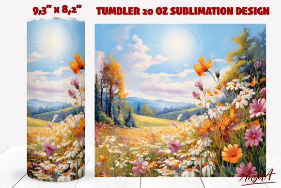 Download Wild Flower Tumbler Wrap, Fields Flowers - Flower tumbler Collection