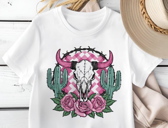 Download Western Cow Skull Png, Cactus and Roses - Premium Bundle