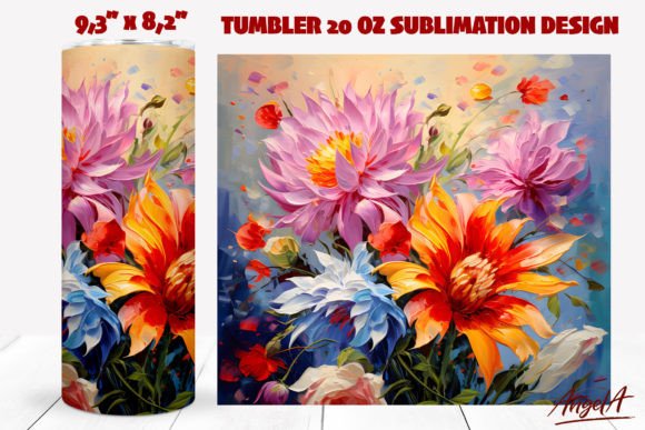 Download Bouquet of Aster Flower Tumbler Wrap - Flower tumbler Collection