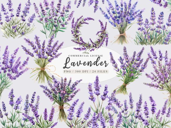 Download Watercolor Provence Lavender Png - Provence Collection