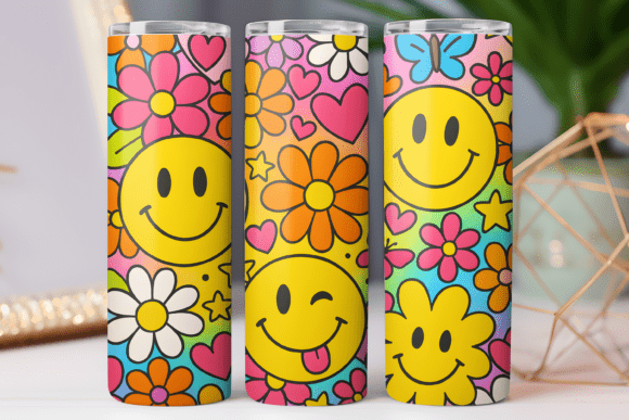 Download Daisy Smile Flower Tumbler Wrap Design - Flower tumbler Collection